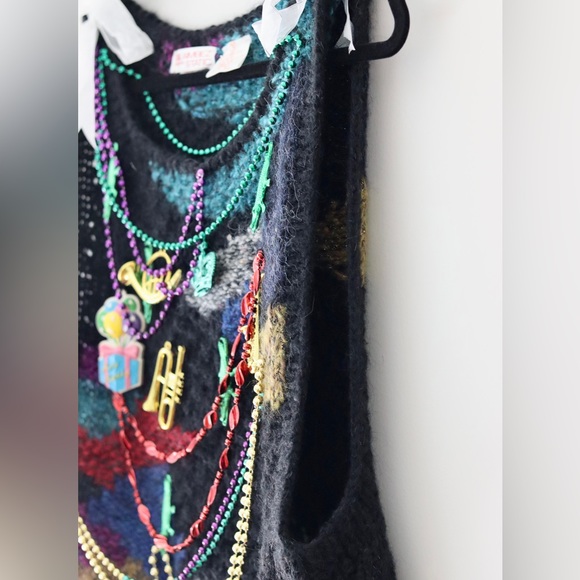 Vintage Gil Aimbez for Static ugly weird very odd sweater vest size Medium. - Picture 7 of 9